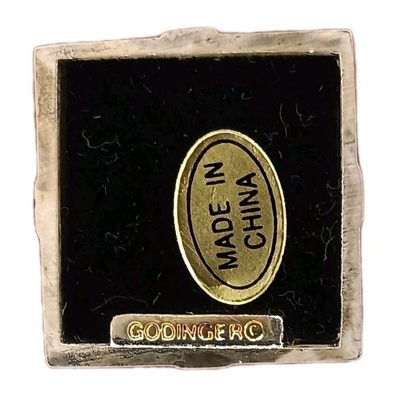 Vintage Silver & Gold Tone Place Card Holders Box Present With Bow Godinger Six - Picture 5 of 9